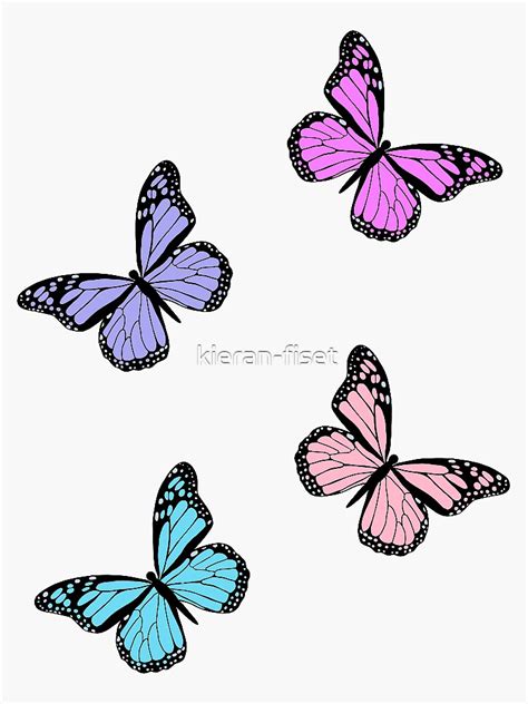 Aesthetic Pastel Butterfly Sticker Pack Sticker For Sale By Kieran