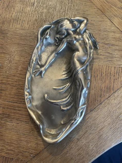 VIDE POCHE ART Nouveau en Bronze Dorée Femme Nue EUR 65 00 PicClick FR