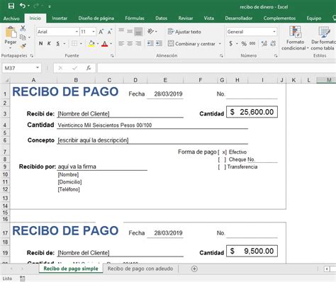 Formato Para Un Recibo De Pago Image To U