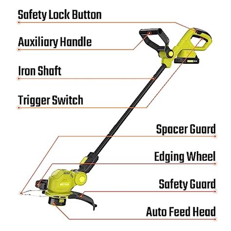 Seyvum String Trimmer 20v 12 Inch Cordless Weed Trimmer With Auto Line