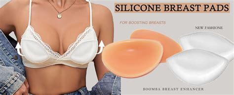 Pomamz Silicone Bra Pads Inserts Push Up Pads For Bikini Bras Removable Fake Breasts