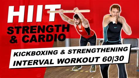 A Man And Woman Doing Exercises With The Words Hit Strength And Cardio