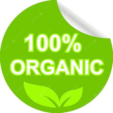 100 Percent Organic Tag Logo Background Vector 100 Percent Organic Tag