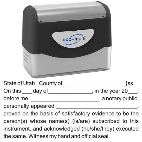 Utah Acknowledgment Stamp