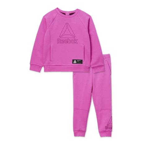 Reebok Toddler Girls Game On Pullover Crew And Jogger Set 2 Piece