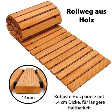 Bituxx Rollweg Gartenweg Zedernholz Trittplatten X Cm F R Garten