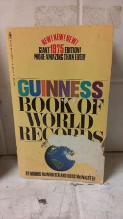 Guinness Book Of World Records Norris Mcwhirter Ross Mcwhirter