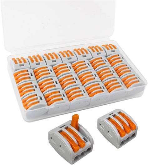 QitinDasen 25Pcs KV222 413 Palanca Tuerca Cable Conector 3 Puertos