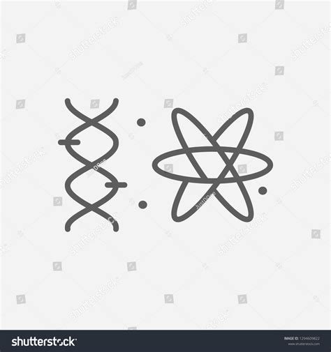 Quantum Physics Icon Line Symbol Isolated Stock Vector (Royalty Free ...