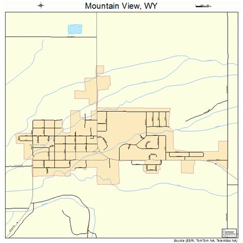 Mountain View Wyoming Street Map 5655345
