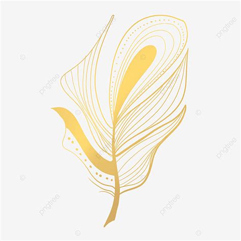 Golden Feathers Hd Transparent Golden Fluttering Golden Hollow