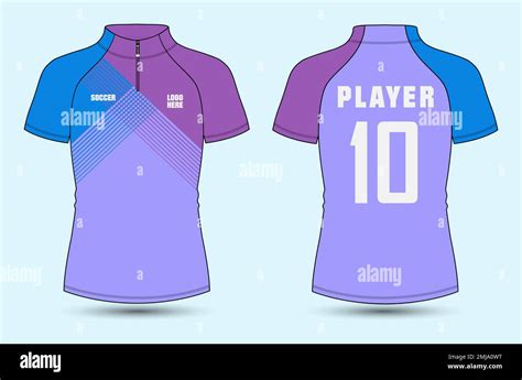 T Shirt Sport Jersey Design Vector Illustration Template Front And Back