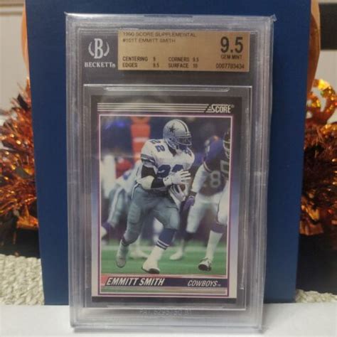 Score Supplemental Emmitt Smith Rookie T Bgs Gem Mint