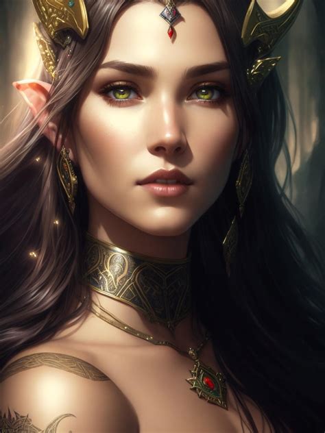 Beautiful Gorgeous Elf Woman Chocolate Hair Vik 3 By Arrojado On Deviantart