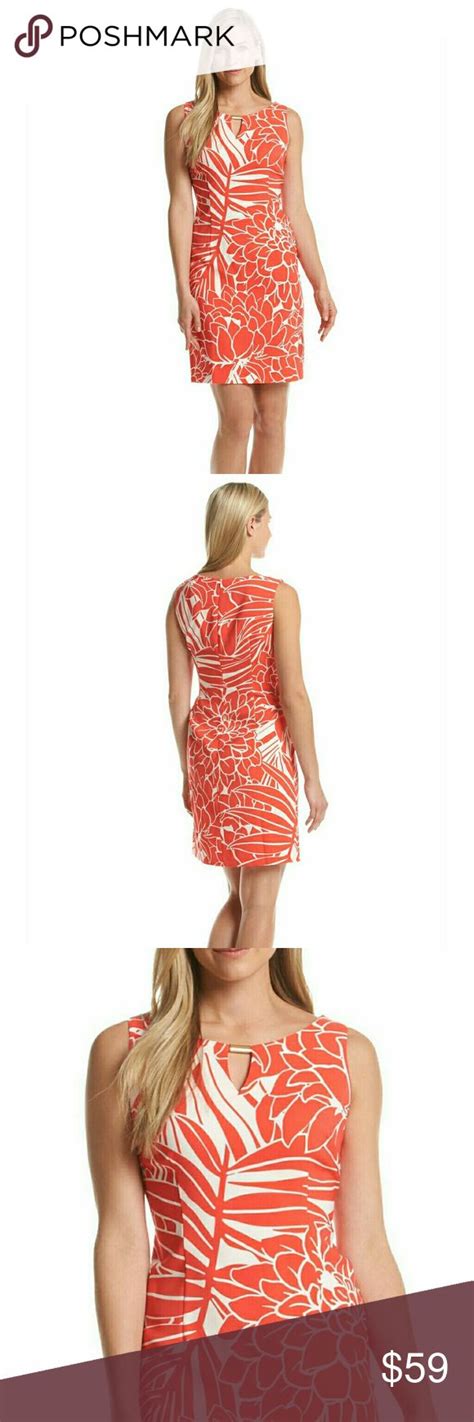 Ronni Nicole Palm Print Vibrant Sheath Dress Nwt Clothes Design