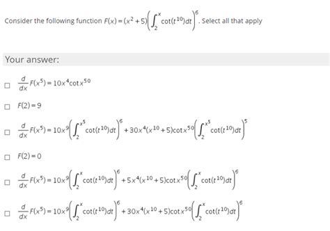 Solved 6 Consider The Following Function F X X2 5