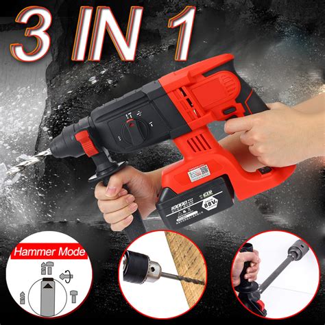 110 240v 3 In 1 Cordless Electric Brushless Hammer Drills Breaker Power Drills Electric Hammer