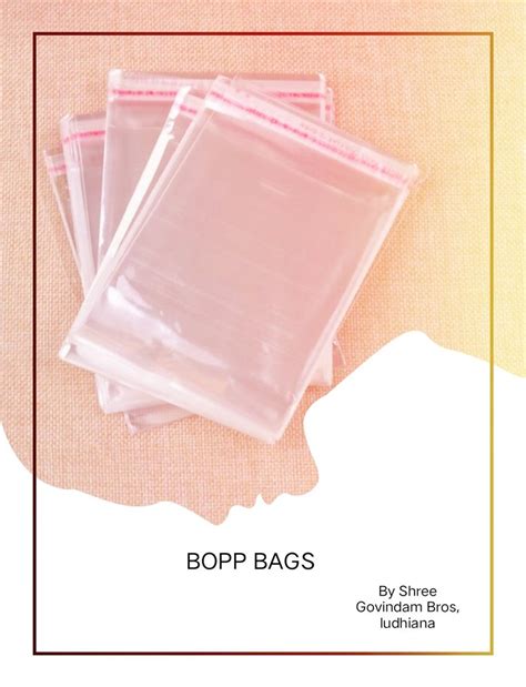 Plain Transparent Bopp Packaging Bag Rectangular At Rs Kg In Ludhiana