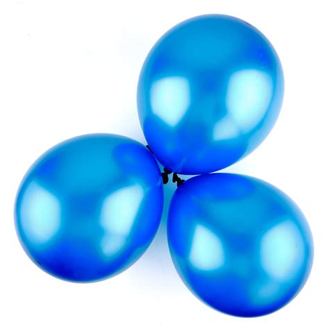 Buy Metallic Blue Air Fill Latex Balloons Pack Of 6 For GBP 0 99