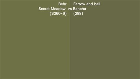 Behr Secret Meadow S Vs Farrow And Ball Bancha Side By