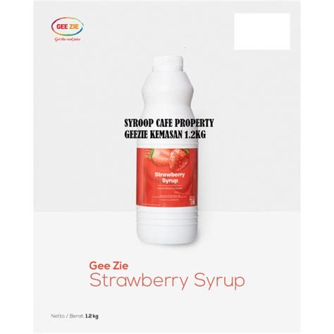 Jual Strawberry Syrup Concentrate Syrup Sirup Stoberi Taiwan Gee