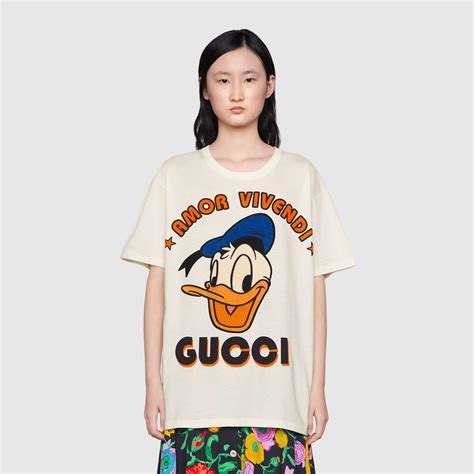 Disney X Gucci Donald Duck T Shirt In Ivory GUCCI Australia