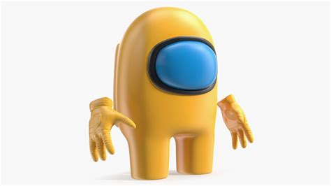 Among Us Yellow Character Rigged 3d Model Turbosquid 2003919