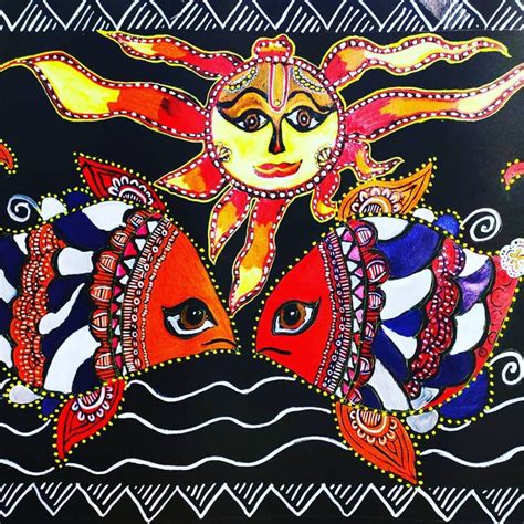 Indian Folk Art Madhubani Acrylic Painting New Video Link In Bio