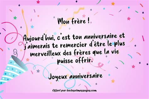 Texte et message anniversaire touchant pour un frère