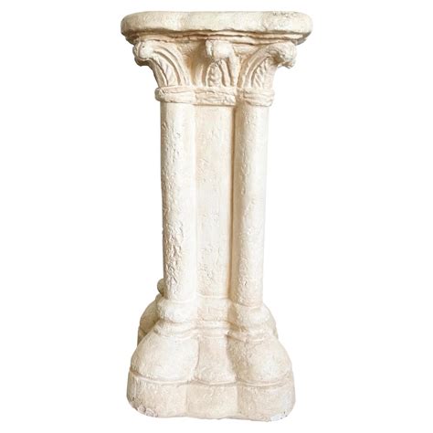 Plaster Twist Form Plaster Pedestal After Dorothy Draper For Sale At