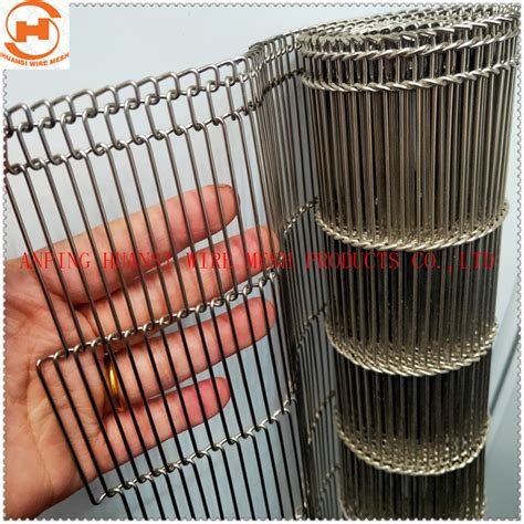 Food Grade 304 Stainless Steel Flat Flex Wire Mesh Conveyor Belt For