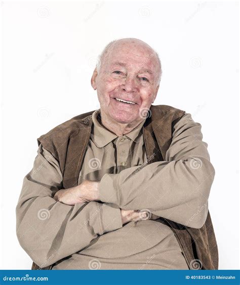 Hombre Jubilado Ancianos Sonriente Feliz Imagen De Archivo Imagen De