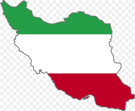 Iran Map With Flag