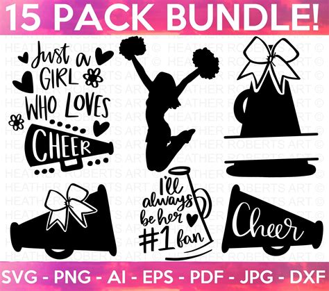 Cheer Big Svg Bundle Cheerleading Svg Cheer Svg Megaphone Svg Cheer