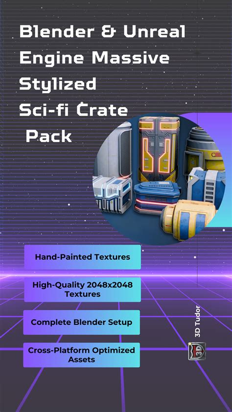 Blender Unreal Engine Massive Stylized Sci Fi Crate Pack