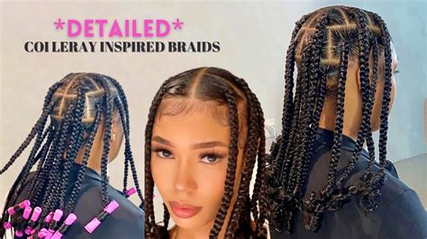 How To Coi Leray Inspired Braids Detailed Youtube