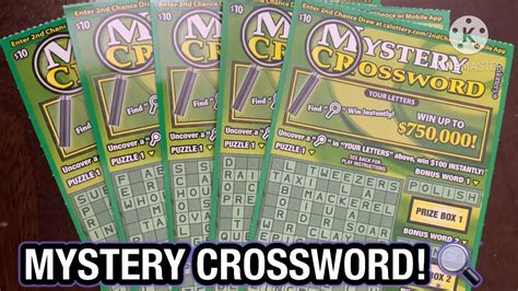 MYSTERY CROSSWORD CA Scratchers YouTube