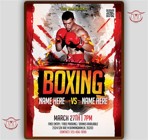 Boxing Birthday Invitation Boxing Birthday Flyer Fight Night Etsy