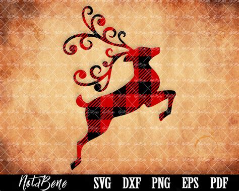 Buffalo Plaid Reindeer SVG Winter Shirt Svg Christmas Svg Etsy