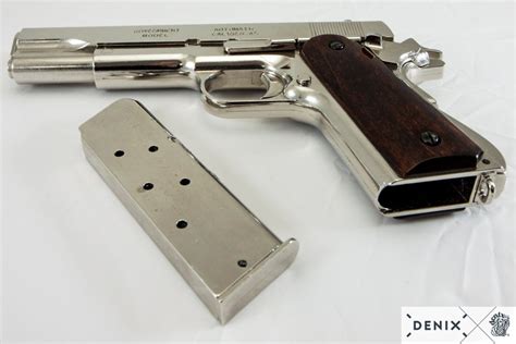 M1911A1 AUTOMATIC 45 PISTOL USA 1911 WWI II Nickel Effect