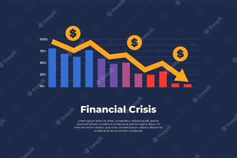 Premium Vector Downfall Chart Global Recession Background