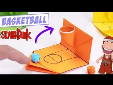 Easy Origami Mini Toy Basketball Slam Dunk Moving Paper Toys Pop It