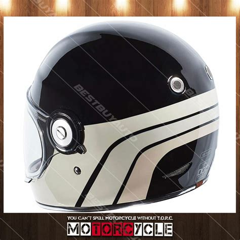 Torct1fullfacefiberglassretrostylemotorcyclehelmetdreamlinertanxl For Sale Online Ebay