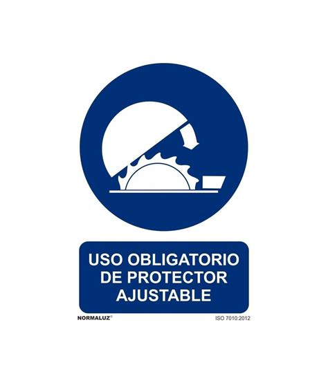 Señal para Uso Obligatorio de Protector Ajustable con tintas UV SEKURECO