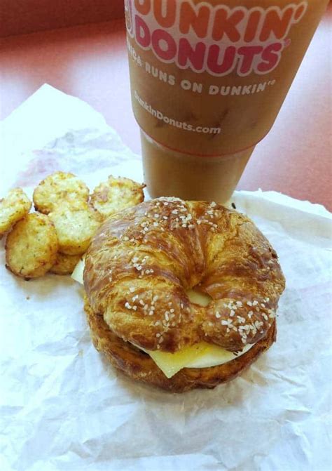 Dunkin' Donuts Pretzel Croissant Breakfast Sandwich All Day Long