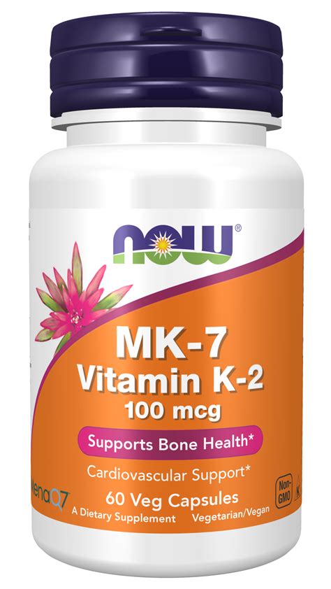 Vitamin K Mcg Veg Capsules Now Supplements