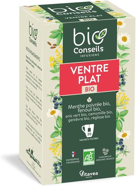 BioConseils Infusion Bio Ventre Plat Infusion Boissons Vertes 20