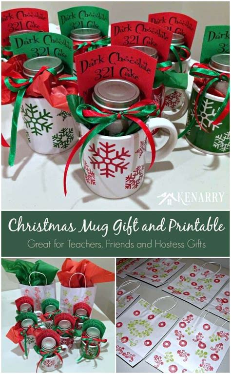 Christmas Mug Teacher Gift with Free Printable