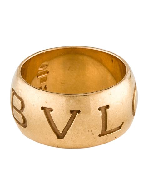 Bvlgari K Monologo Band K Yellow Gold Band Rings Bul