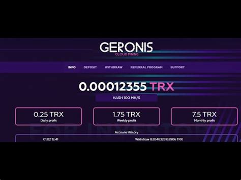 Geronis Mineradora De Tron Ao Dia Mh S Gratis Nova Analise